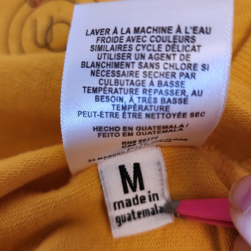 Urban Outfitters Womens Mustard Yellow Cotton Crew Neck Short Sleeve Tee M - Picture 4 of 5